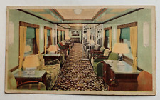 RR Postcard Frisco Lines Railroad The Meteor Lounge Train Car interior St Louis picture