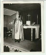 Catholic Priest Preacher Church Sermon Christian Vintage Photograph c1950's picture