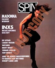 February 1988 Spin Magazine Michael Hutchence INXS On Cover Madonna 8x10 Photo picture