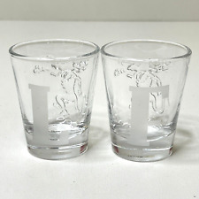 2 PCS Clear Round Shot Fireball Letters L F Whisky Etched Raised 3D Dragon Logo picture