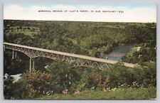 Memorial Bridge Clays Ferry Scenic Gorge River Old Kentucky KY DB Postcard Vtg picture