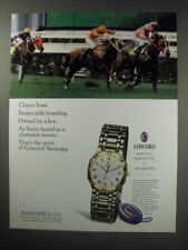 1991 Concord Saratoga Watch Ad - Classic lines. Impeccable breeding. picture