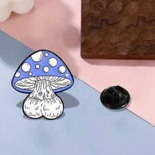 Weird Mushroom Pin - Human Body - Balls - Funny Blue Pinback Nuts Testicles picture