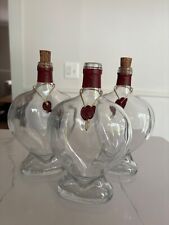 3 Vintage Heart Shaped Bottles  picture