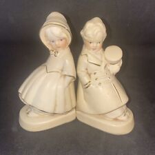 VINTAGE 1940's COVENTRY WARE CHALKWARE BOOKENDS picture