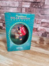 Vintage Christmas Ornament Solar Motion Teddy Bear Drum - unused & untested picture