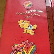 Vtg Birthday Card Bear Care Bears Cupcake Valentine’s Day February 14th Elena picture