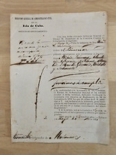 ANTIQUE 1875 CHINA CHINESE SLAVES HAVANA CUBA CONTRACT DOCUMENT SIGNED picture