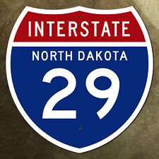 North Dakota Fargo interstate route 29 highway marker road sign 1957 ND 24x24 picture