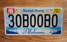 2013 ALABAMA Sweet Home Vanity License Plate # 30 B00B0 picture