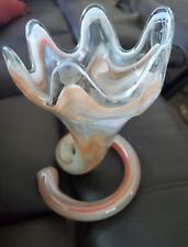 hand blown glass vase swirl picture