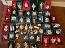 Vintage Lot Of Lenox Christmas Ornaments Lot Of 54 & Tree Topper CJ Naticity EUC picture