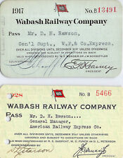 WABASH WELLS FARGO EXPRESS AGT  RAILROAD RR RY RAILWAY PASS aaa picture