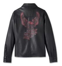 New w/ Tags Harley Davidson Women’s Leather Shirt/Jacket  SZ 2XL 97006-24VW/22L picture