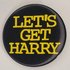 Vintage LETS GET HARRY Film Promo Pinback Button  Busey  Duvall picture