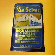 VTG 32 Oz Can Van Sciver Wood Cleaner & Polish Hardwood Finish Restorer NOS Full picture