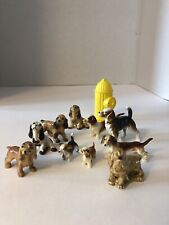Vintage Miniature Porcelain Dog Figures Set of 10 Dogs. Collection Or Dollhouse picture