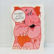 3 Vintage 1970s Hallmark Valentine Monster Cards Unused Cards Only No Envelopes picture