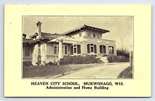 Postcard Heaven City School Mukwonago Wisconsin WI picture