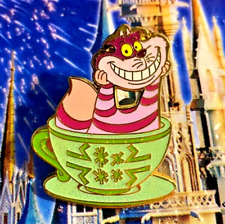 🍵 Cheshire Cat in Tea Cup Pin - Hong Kong Disney Tea Cup Series Alice Pin HKDL picture