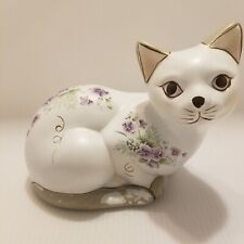 Vintage Enesco Cat Figurine Creations By Phyllis Floral Victorian Flaws See Des picture