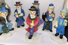 Set of 6 resin Christmas Clowns picture