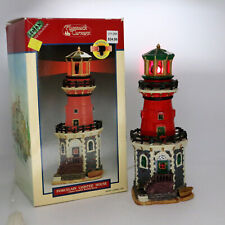 Lemax Cape McCoy Lighted Lighthouse w/ Rotating Beacon WORKS Plymouth Corners picture