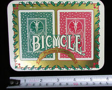 Sealed Set of BICYCLE Poker 808 XMAS PLAYING CARDS Holiday Back Christmas in TIN picture