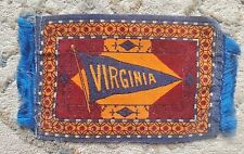 c1910s  cigarette / tobacco felt UNIVERSITY of VIRGINIA blue border medium size picture