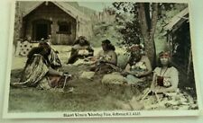 1920's MAORI Women Weaving ROTORUA REAL PHOTO New Zealand Postcard picture
