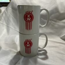 Kenworth Coffee Mugs A Pair KW Logo Chillicothe, Ohio Cup Cocoa Tea Hot Cold picture