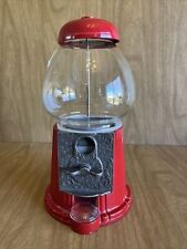 Carousel Gumball Machine 1985 Red Cast Metal Clean Works Nice  11