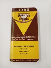 Vintage 1966 Triangle Springs Log Date Book. Kaufman's Auto Parts, St. Marys, PA picture