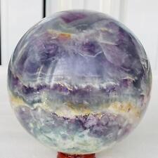3000G Natural Fluorite ball Colorful Quartz Crystal Gemstone Healing picture