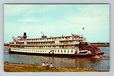 St Louis MO-Missouri, Steamboat on the Missouri, Delta Queen, Vintage Postcard picture