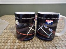 Two Coffee Mugs National Thoroughbred Racing Association NTRA Horse NEW picture