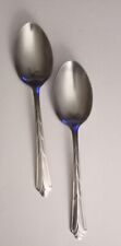 Ecko Serving Soup 2 Spoon spoons USA Stainless VTG MCM 8 1/4