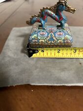 Cute Vtg 1992 Chinese Cloisonne Musical Trinket Box picture