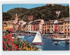 Postcard Detail of the little Haven, Portofino, Italy picture