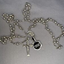 Vintage Bliss Sterling Silver Rosary Religious Jesus Crucifix Prayer Beaded 17” picture