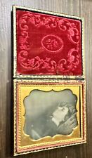 Post Mortem Daguerreotype of a Woman in Bed 1850s Full Case picture