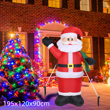 6.5FT Giant Inflatable LED Santa Claus Christmas Garden Yard Decoration Light Up picture
