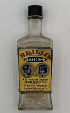 CIRCA 1930s Vintage BRILLO by GLOSSCOMB Bottle. Artistic Look 4 Barbershop Decor picture