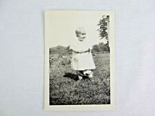 Baby Walking Field Grass Black & White B&W Photograph picture