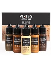 Pixiss Brown Alcohol Ink Set - 5 Shades of Highly Saturated Alcohol Ink picture