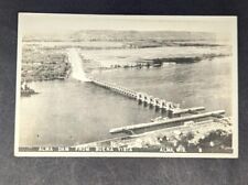 RPPC Alma Dam From Buena Vista Aerial View Wisconsin EKC Real Photo Postcard picture