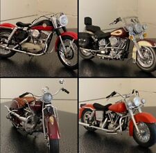 LOT OF 4 HARLEY DAVIDSON ~ 1/10 FRANKLIN MINT (3) ~ MOTORCYCLES + REVELL (1) picture