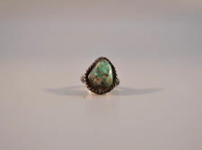 Old Pawn Navajo Sterling Silver Ring - Turquoise  Size 7 picture