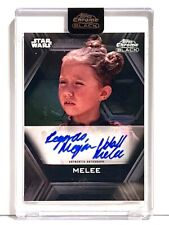 PACK FRESH 2022 Topps Chrome Black Star Wars Megan Udall as Melee Auto picture