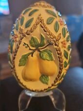 Avon Season’s Treasures Porcelain Egg Harvest Collection Pears 1994 picture